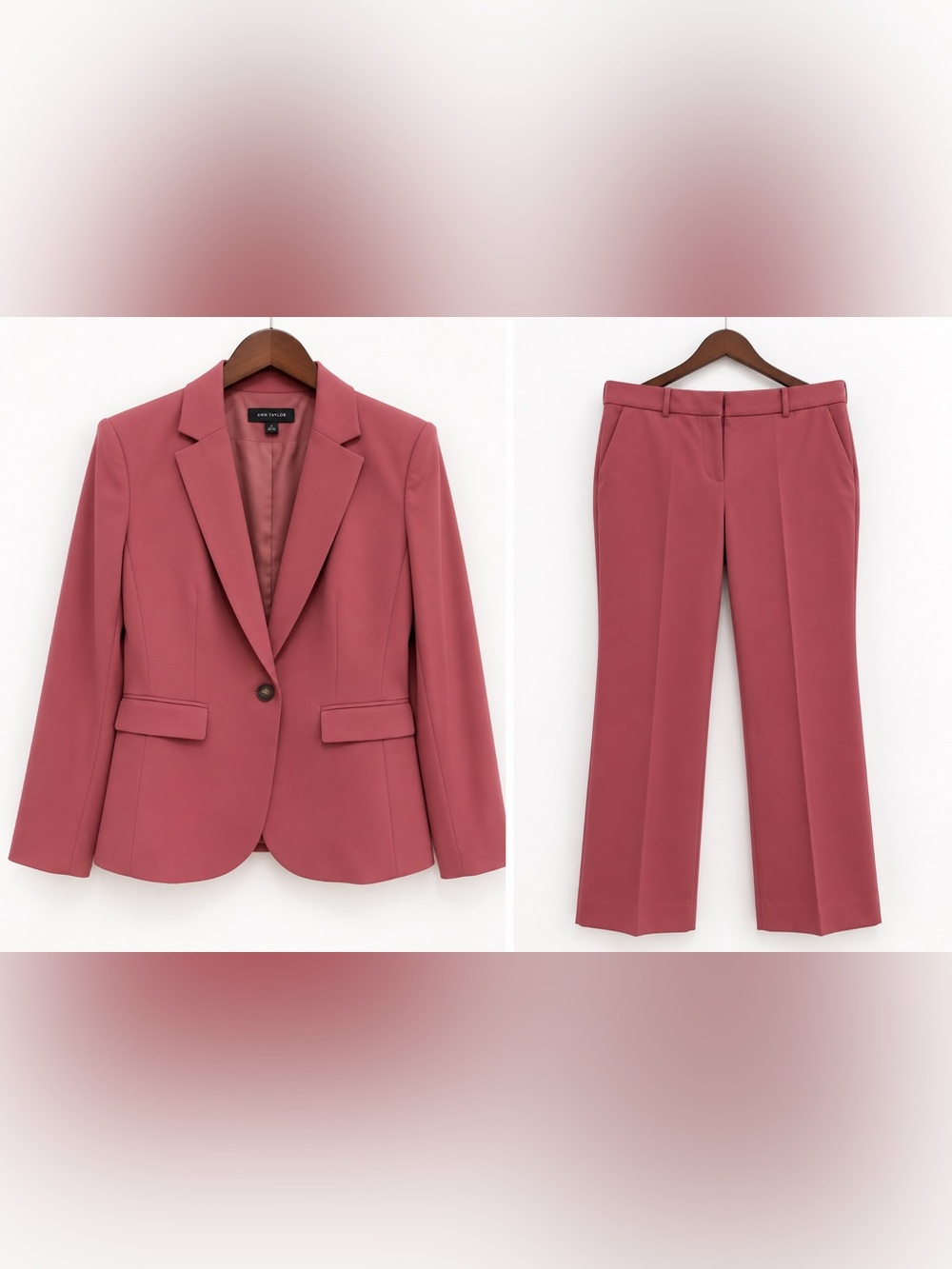 Ann Taylor Dusty Rose Pink Pantsuit – Blazer 8 / Pants 10P – Worn Once
